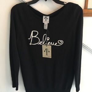 Rain & rose believe sweater retail $100. 50% off